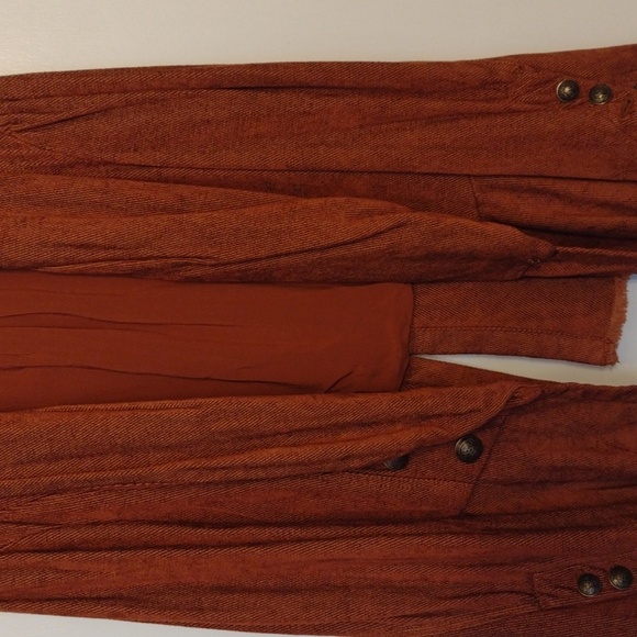 NEW Free People Taracatta Rust Orange Bohemian Gypsy Blazer Jacket size … - Picture 3 of 15